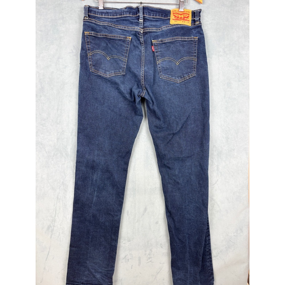 Levis 511 Slim Fit Dark Wash Blue Denim Jeans Mens 36x34 04511-3623